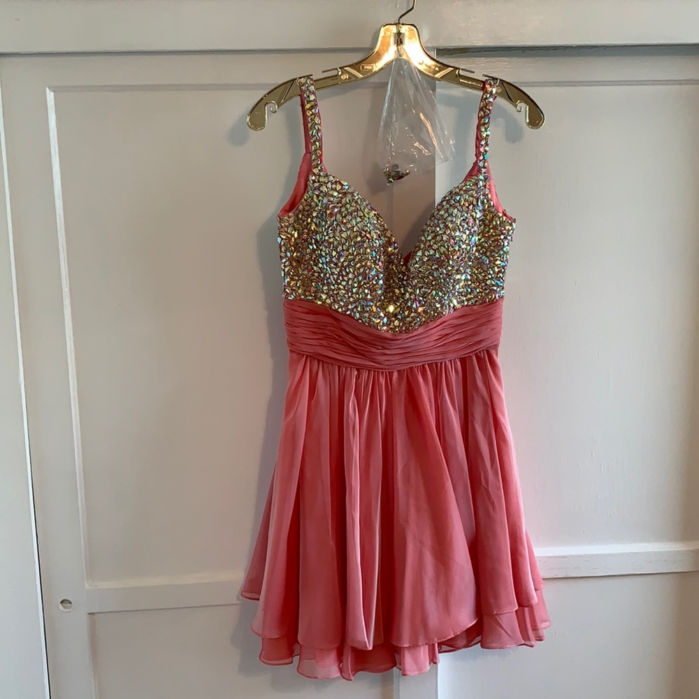 Jeweled Pink Party Dress Sz4 (Wedding/Prom/Dance)